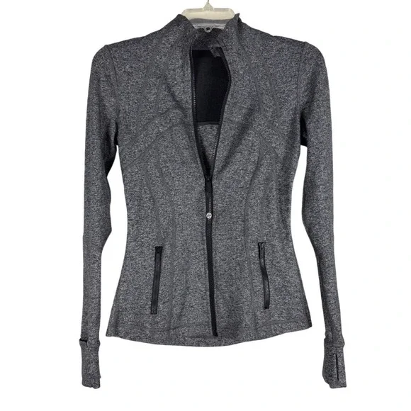 Lululemon Define Jacket Women's Size 4 Heather Gray Luon Full Zip Stretch Yoga - Picture 2 of 10